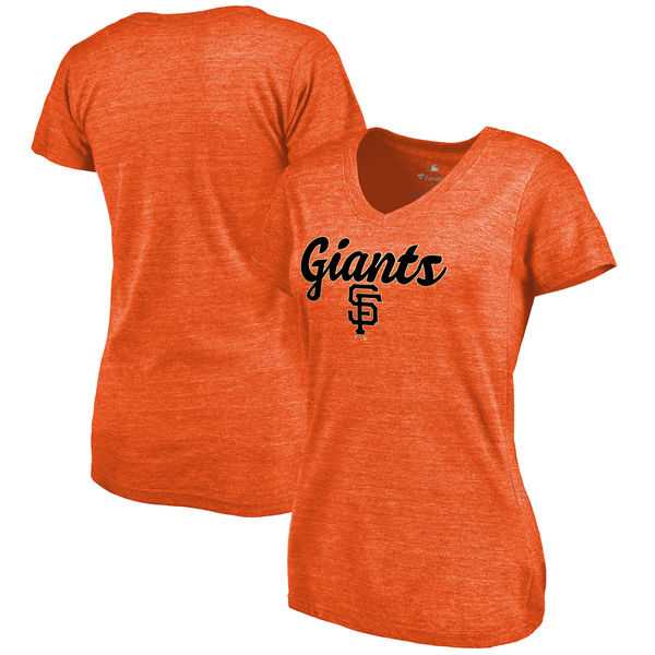 Women's San Francisco Giants Freehand V Neck Slim Fit Tri Blend T-Shirt Orange FengYun,We sell and wholesale Women's San Francisco Giants Freehand V Neck Slim Fit Tri Blend T-Shirt Orange FengYun on line form chian!